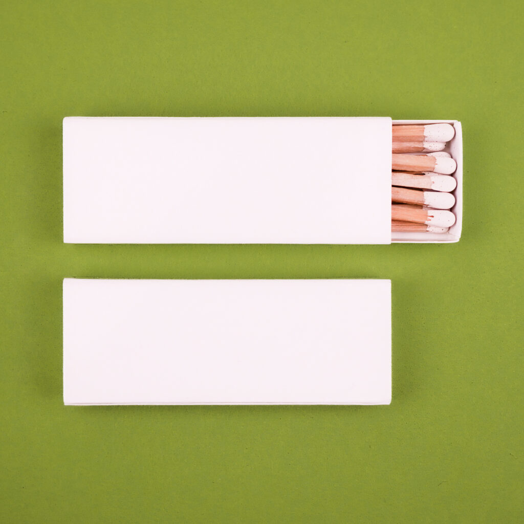 Custom matchbox 56 x 24 x 8 mm (2.2 x 0.94 x 0.31 in)