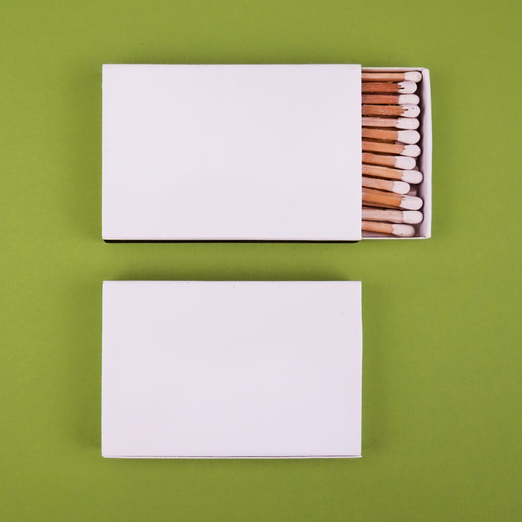 Custom matchbox 56 x 41 x 8 mm ( 2.2 x 1.61 x 0.31 in)